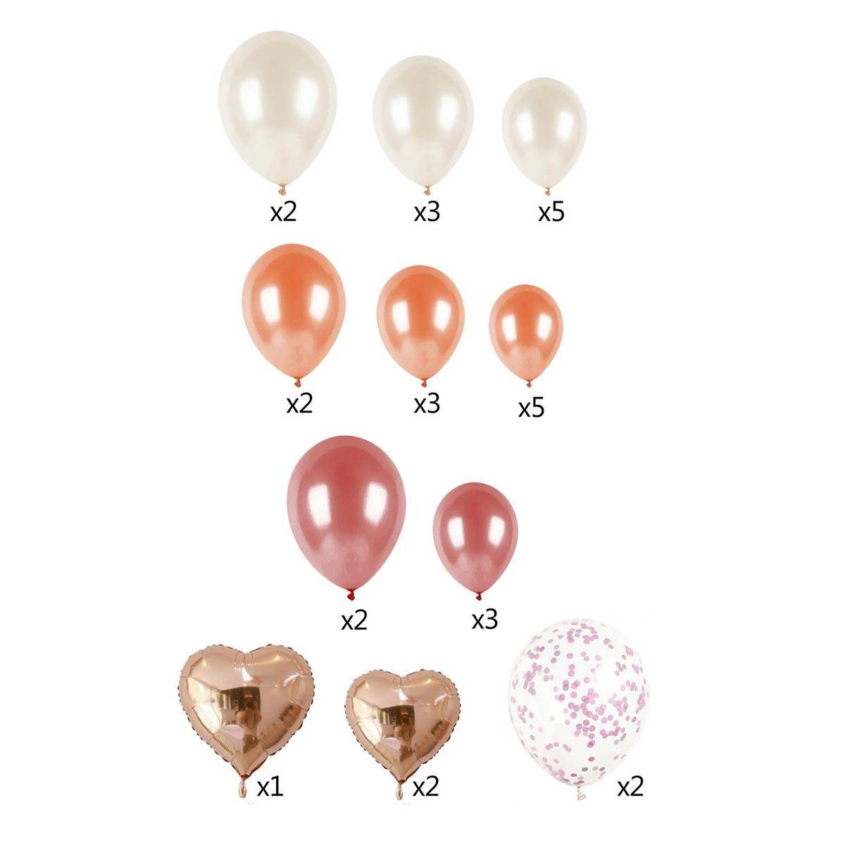 Party Time - Lot de 30 Ballons Déco "Arche" 23cm Rose - Image 3