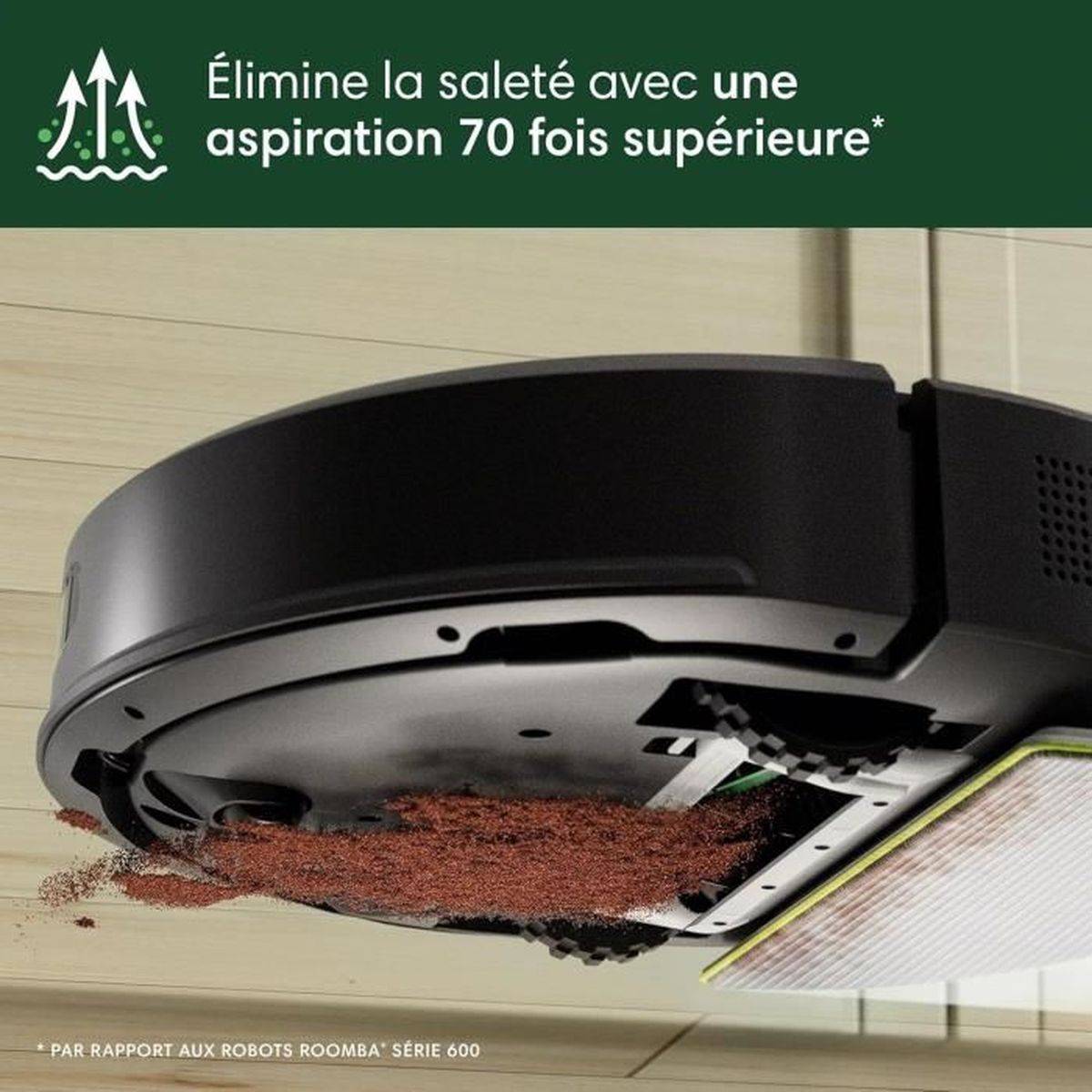 Robot aspirateur laveur Roomba Combo 105 LiDAR 7000 Pa - 0,4 L / 0,2 L - IROBOT - Image 2