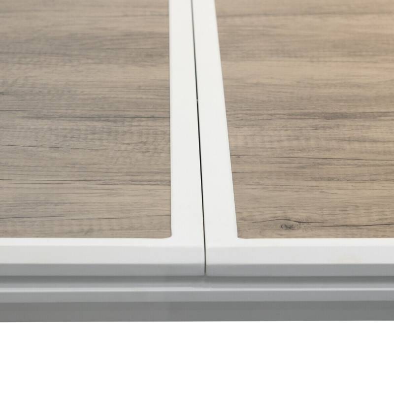 Hesperide - Table de jardin extensible "Axiome" sépia et blanc 12 places en aluminium traité époxy Hespéride - Image 5