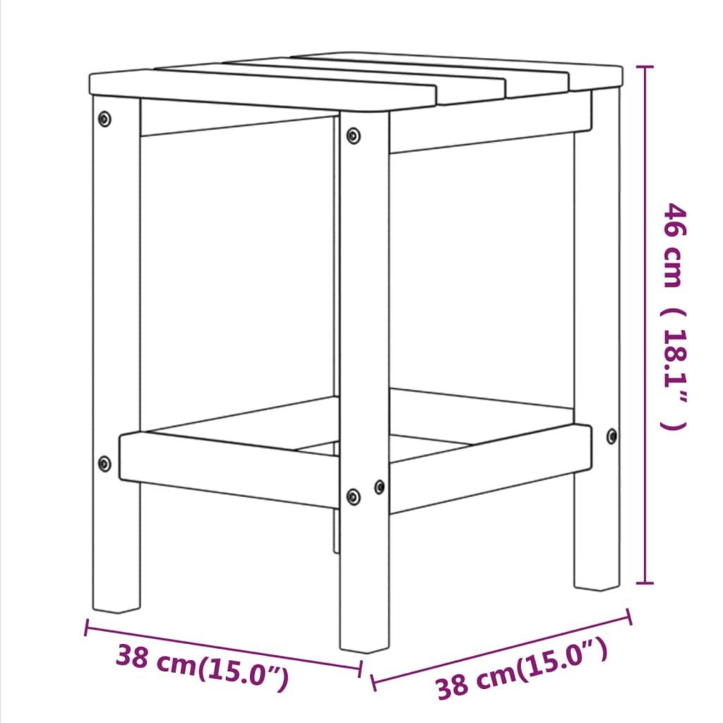 ComfortXL - Petite Table Basse Adirondack Marron 38cm en PEHD imitation Bois, pour Jardin ou Terrasse – ComfortXL Outdoor Living - Image 7