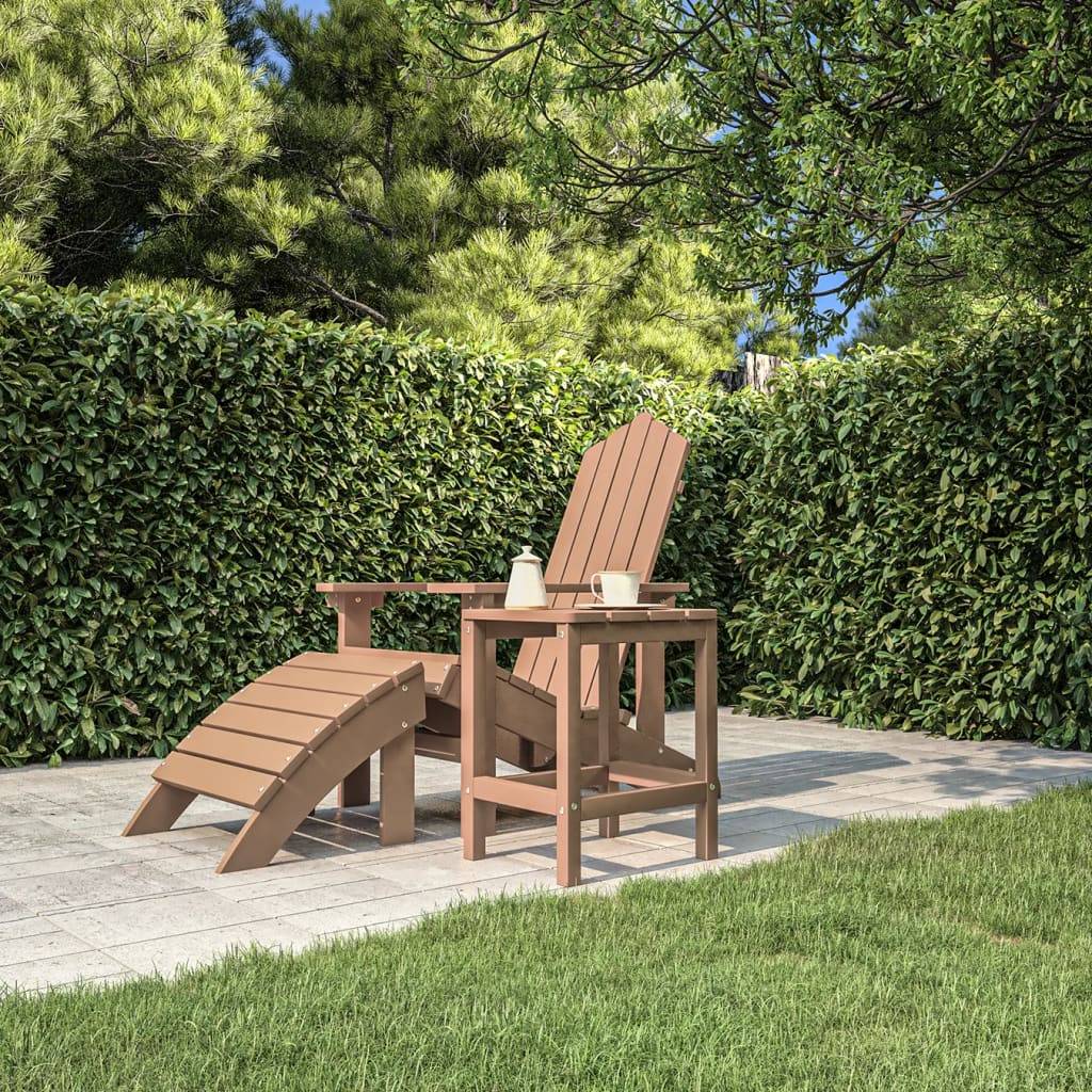 ComfortXL - Petite Table Basse Adirondack Marron 38cm en PEHD imitation Bois, pour Jardin ou Terrasse – ComfortXL Outdoor Living - Image 3