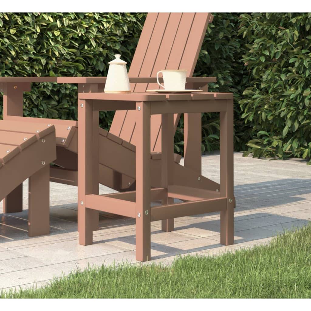 ComfortXL - Petite Table Basse Adirondack Marron 38cm en PEHD imitation Bois, pour Jardin ou Terrasse – ComfortXL Outdoor Living - Image 1