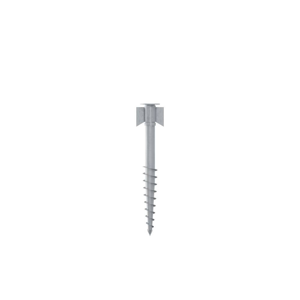 Vis de Fondation SPIRAL - Pour Clôture ou Carport - Hauteur : 80 cm - Fixation Sans Beton - Support plat inclus - Image 4