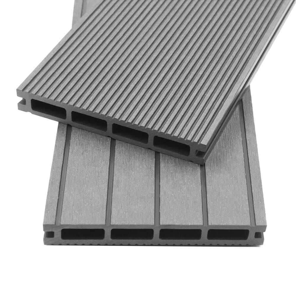 Home Deluxe - Kit complet de terrasse WPC HOME DELUXE SAMANA - Gris clair 50m² - Image 2