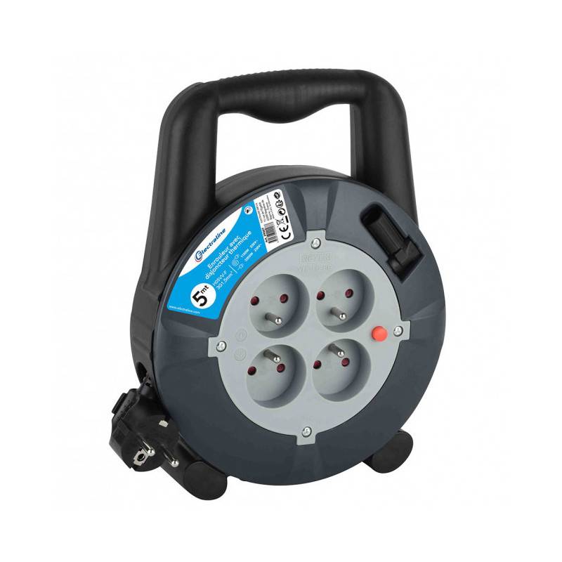 Electraline - Enrouleur ménager 5m HO5VVF 3G1,5 ELECTRALINE
