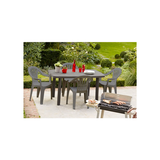 Table De Jardin Ovale Faro Gris Anthracite Ref.609907 - Image 2