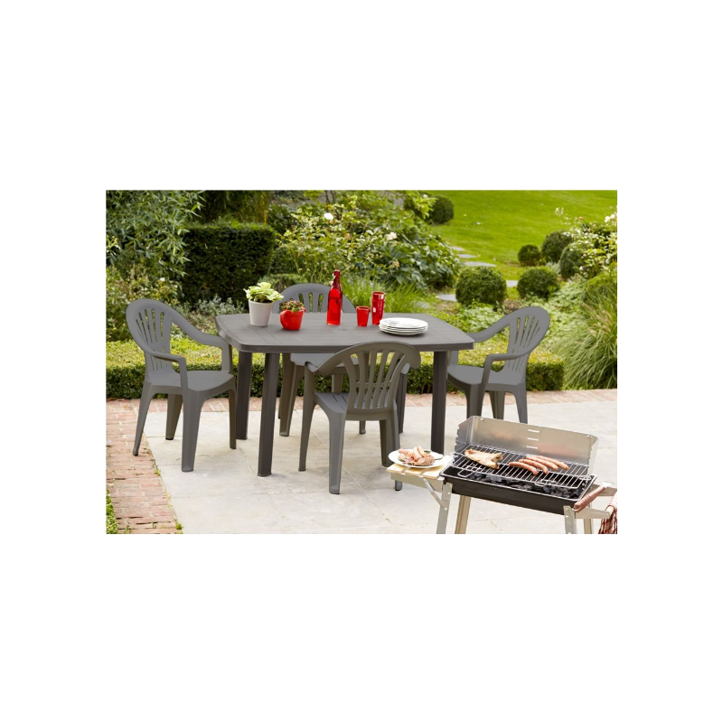 Table De Jardin Ovale Faro Gris Anthracite Ref.609907 - Image 2