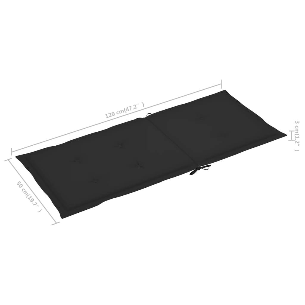 Chaise à bascule Bois d'acacia massif Noir 57 x 100 x 117 cm - PANGIVO - Image 10