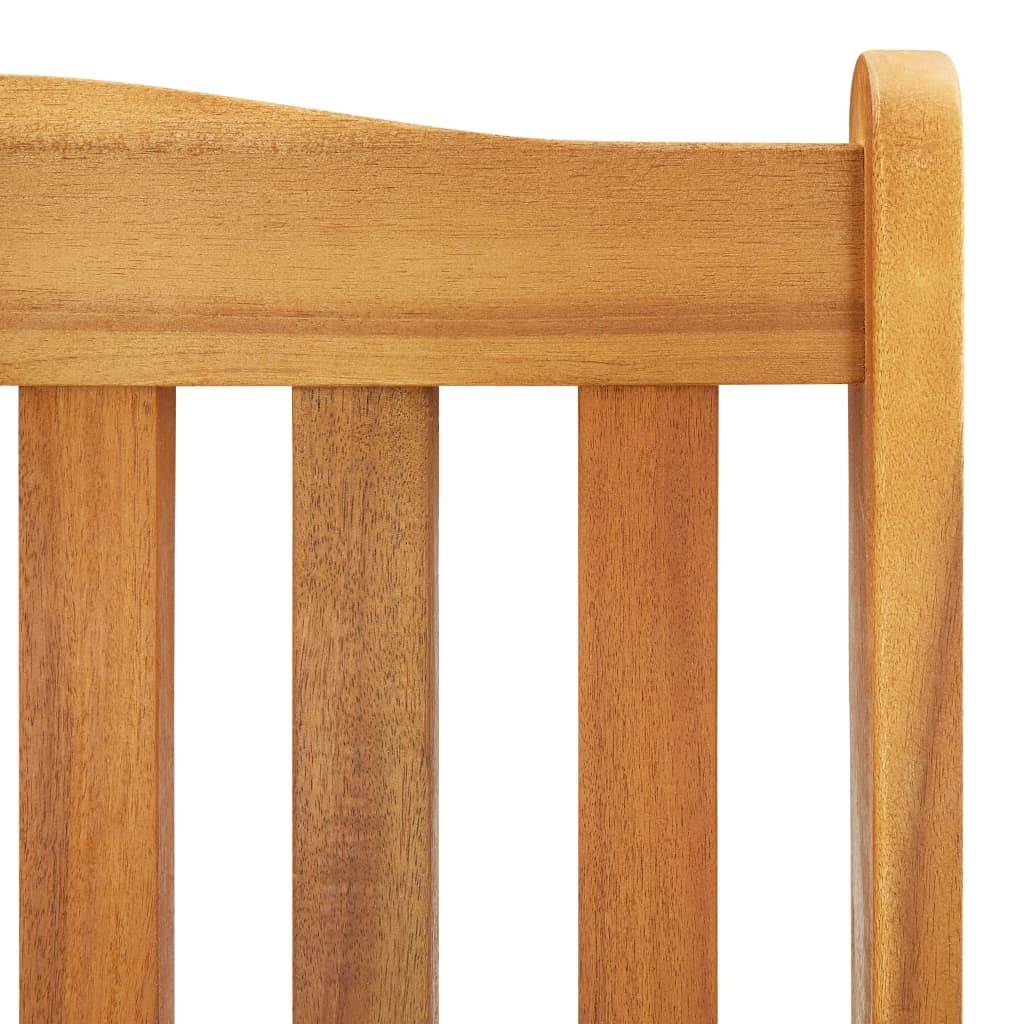 Chaise à bascule Bois d'acacia massif Noir 57 x 100 x 117 cm - PANGIVO - Image 5