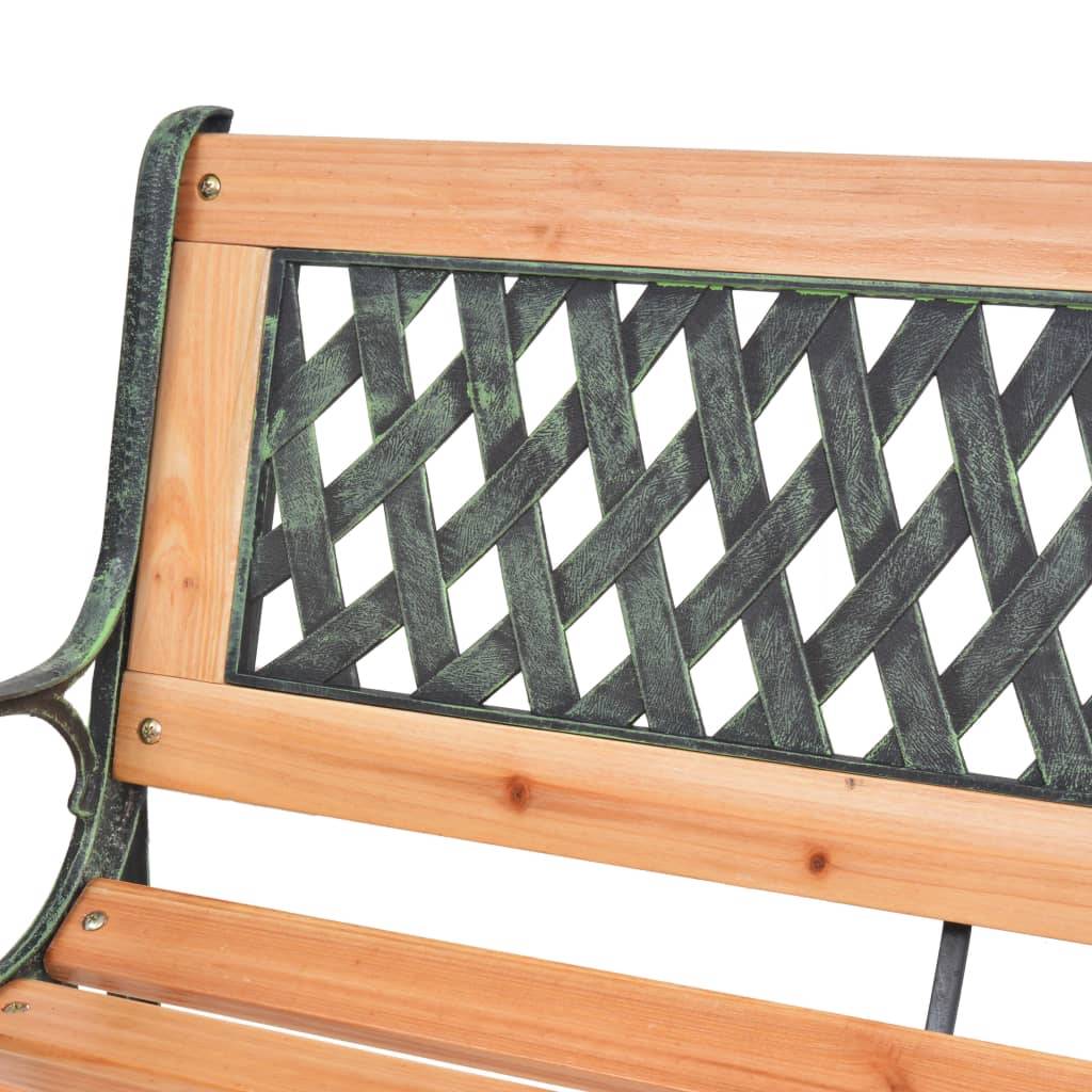 PANGIVO - Banc de jardin bois et fonte naturel et noir 116 x 52.5 x 73 cm - PANGIVO - Image 5