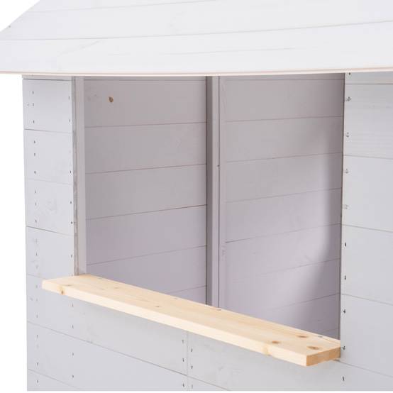 Maisonnette modulable sur pilotis avec balcon, glissière et deux balançoires PERCE-NEIGE en bois FSC® - Image 6