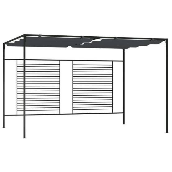 Pergola Acier avec Toit Coulissant Tonnelle Moderne pour Jardin Anthracite 4x3 m – ComfortXL Outdoor Living - Image 1