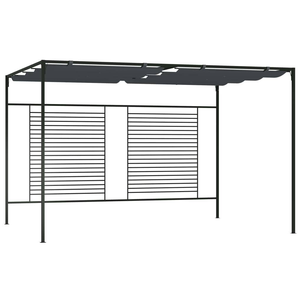 Pergola Acier avec Toit Coulissant Tonnelle Moderne pour Jardin Anthracite 4x3 m – ComfortXL Outdoor Living - Image 1