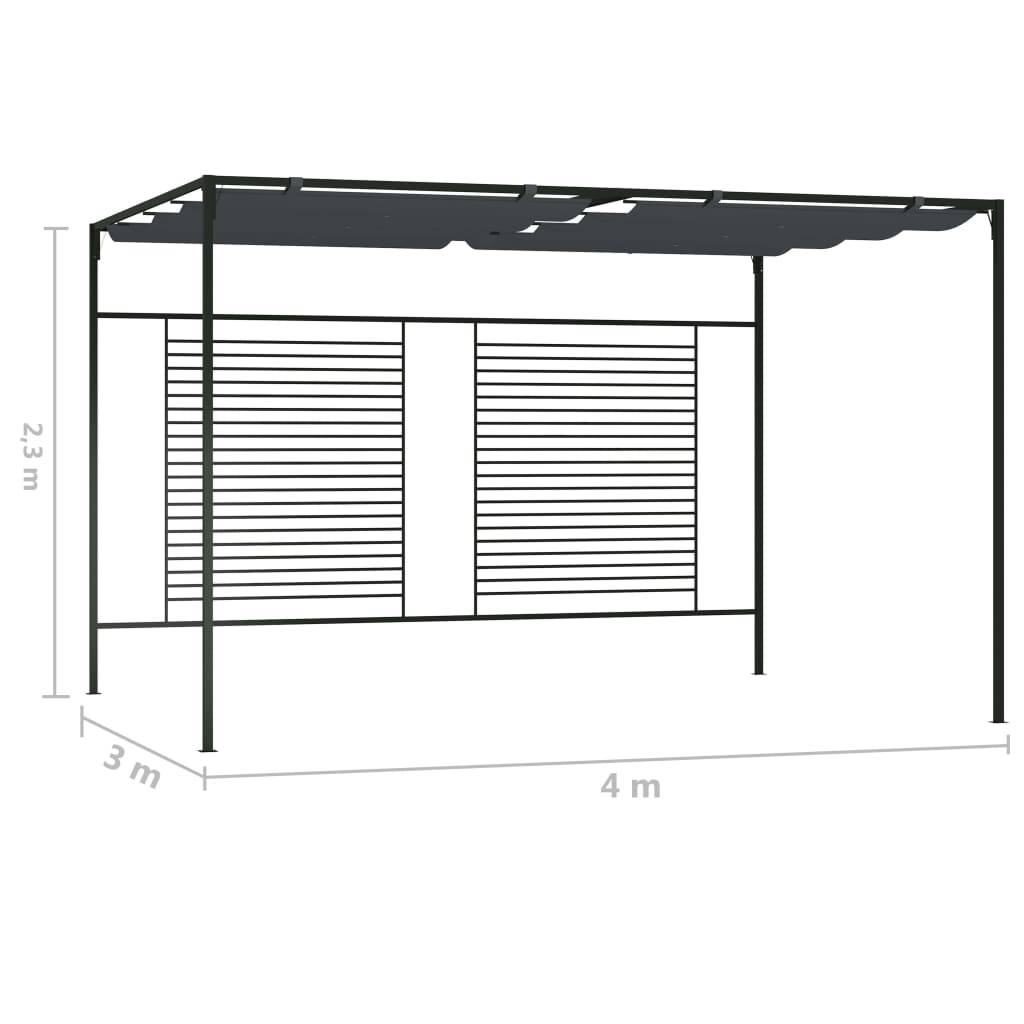 Pergola Acier avec Toit Coulissant Tonnelle Moderne pour Jardin Anthracite 4x3 m – ComfortXL Outdoor Living - Image 7