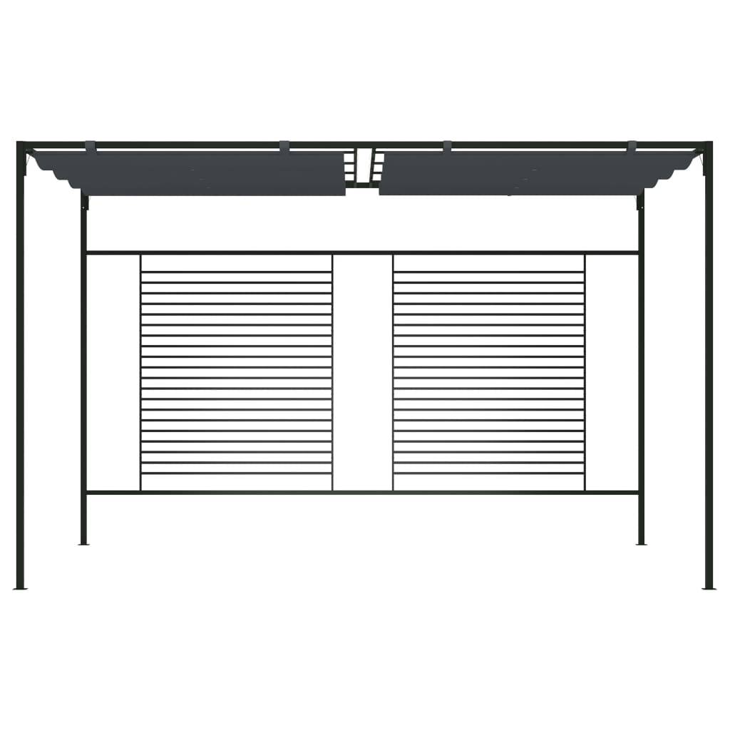 Pergola Acier avec Toit Coulissant Tonnelle Moderne pour Jardin Anthracite 4x3 m – ComfortXL Outdoor Living - Image 2