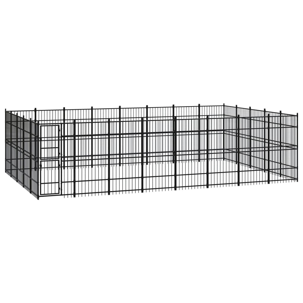 Vidaxl - Chenil D'Extérieur Pour Chiens Acier 36,86 M² - vidaXL - Image 2