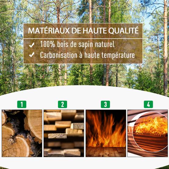 Jardinière avec treillis Bois de sapin extérieur inserts irrigation 64x28x75cm Marron - ComfortXL Outdoor Living - Image 9