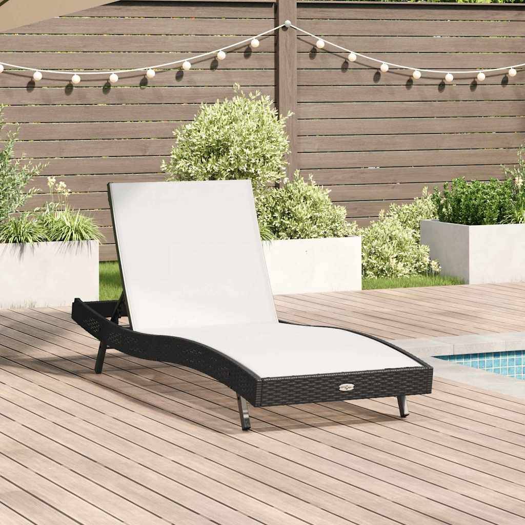 Vidaxl - Transat Noir et Blanc 197 x 70 x 82 cm polyrotin vidaXL 42009978