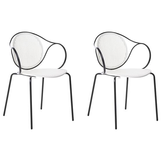 Beliani - Chaise de jardin Acier Blanc cassé IKARIA - Beliani - Image 1