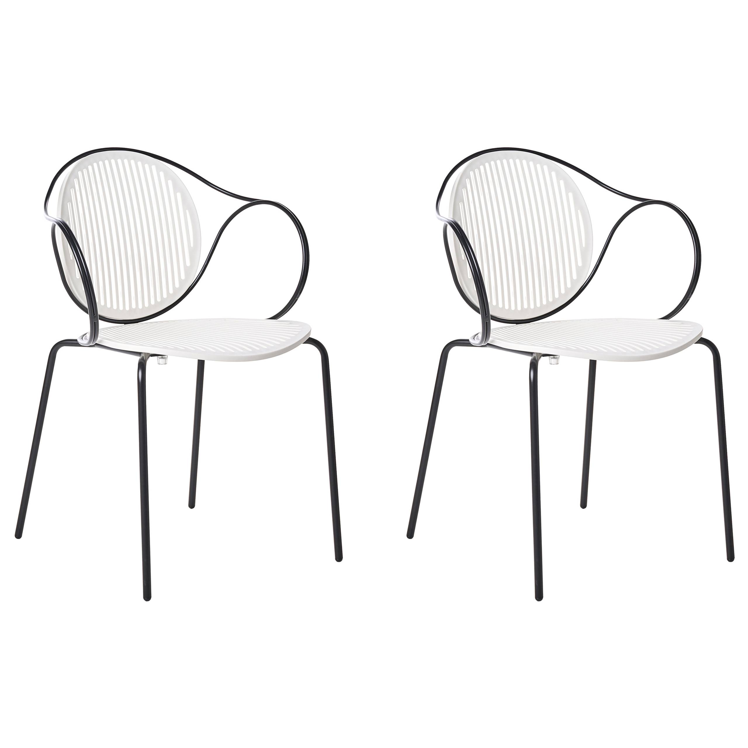 Beliani - Chaise de jardin Acier Blanc cassé IKARIA - Beliani - Image 1