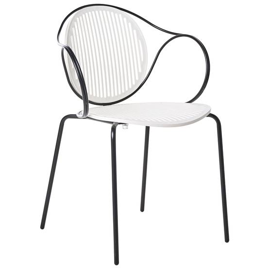 Beliani - Chaise de jardin Acier Blanc cassé IKARIA - Beliani - Image 3