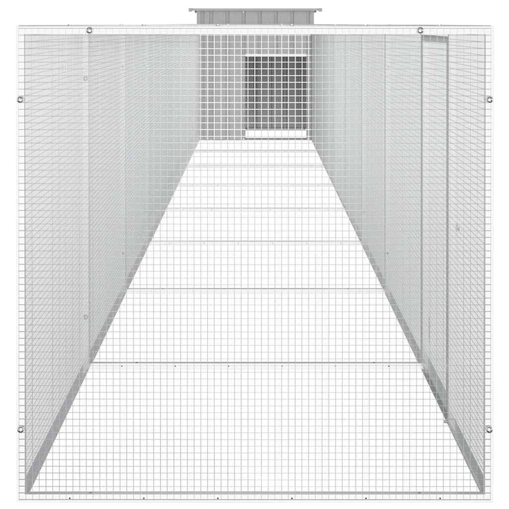 Vidaxl - Cage pour poules Gris 900x91x100 cm Acier galvanisé vidaXL 3106466 - Image 4