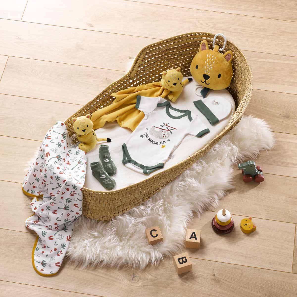 Doudou Anneau Bébé "Sweet Savane" 12cm Jaune - Image 2