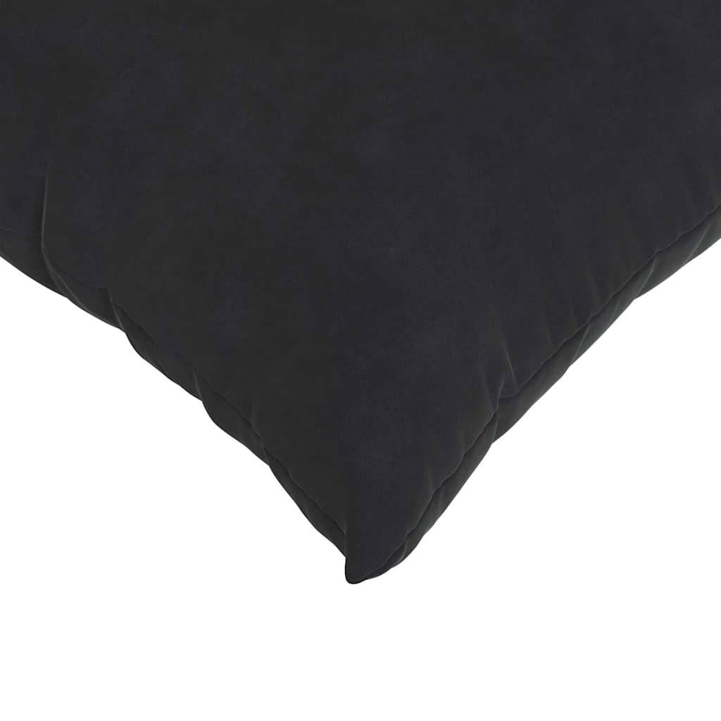 Grands Coussins de Décoration Velours Côtelé Déhoussables pour Canapé et Lit Noir 80x80 cm Lot de 2 – ComfortXL Outdoor Living - Image 7