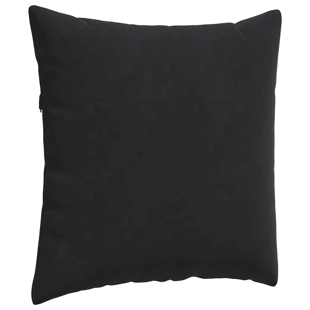 Grands Coussins de Décoration Velours Côtelé Déhoussables pour Canapé et Lit Noir 80x80 cm Lot de 2 – ComfortXL Outdoor Living - Image 5