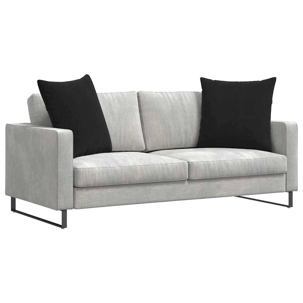 Grands Coussins de Décoration Velours Côtelé Déhoussables pour Canapé et Lit Noir 80x80 cm Lot de 2 – ComfortXL Outdoor Living - Image 3