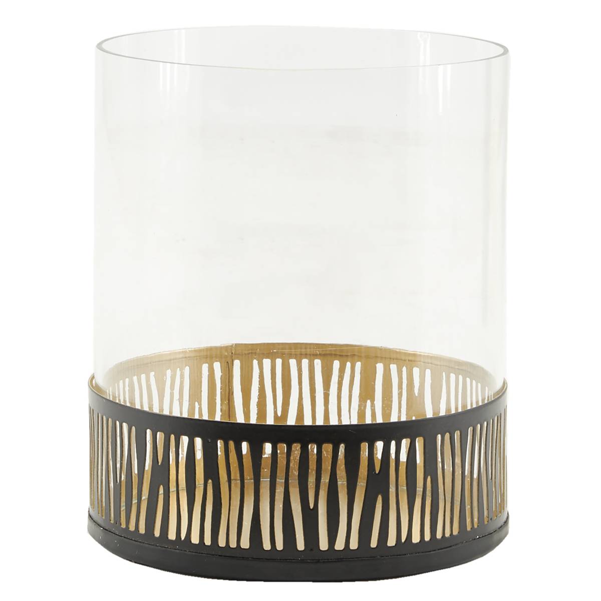 Aubry Gaspard - Photophore en métal et verre Zebré - Image 1