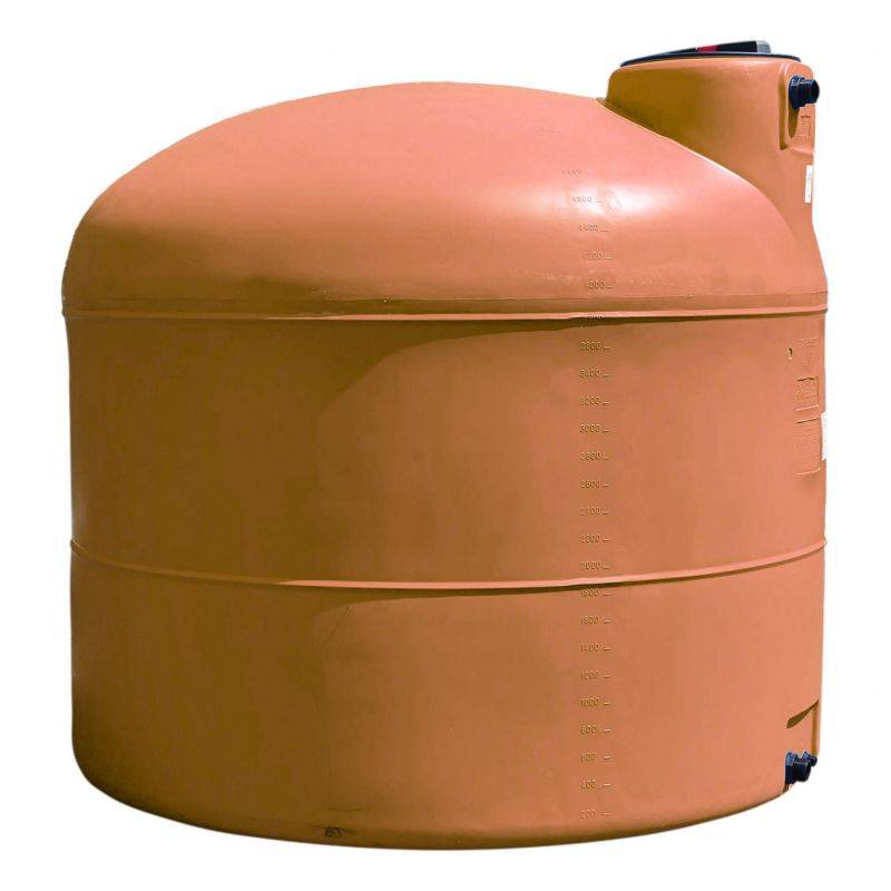 Cuve récupération eau de pluie 300L - Réservoir aérien cylindrique Terracotta - Polyéthylène - ELBI PA - Image 4