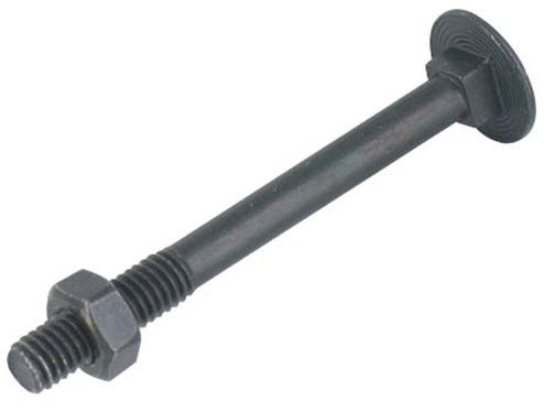 Boulon pour bois tête ronde à collet carré acier zingué noir 7X50 boîte de 200 - ULTIMA - 5037050 - Image 1