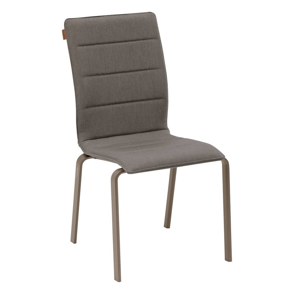 Hesperide - Chaise de jardin empilable "Diese" mocha & praline en aluminium traité époxy Hespéride - Image 1