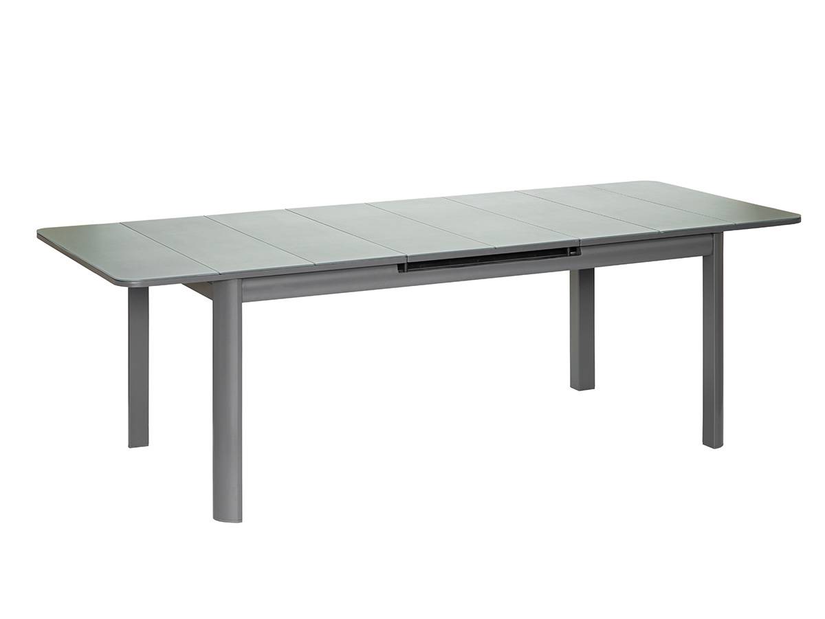 Table de jardin rectangulaire extensible en aluminium Milos Anthracite 10/12 places + 12 chaises - Jardiline - Image 5