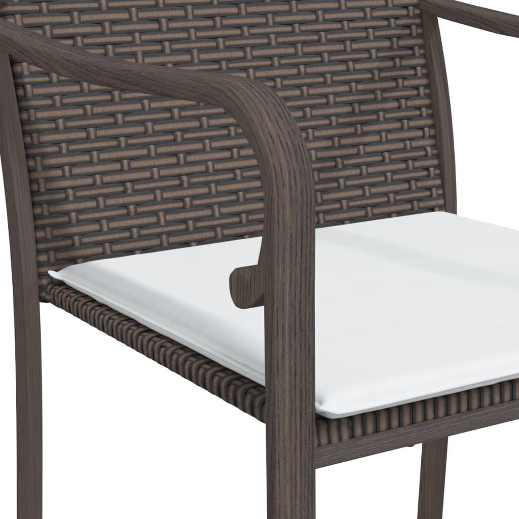 ComfortXL - Set bistrot de jardin 2 personnes résine tressée table verre pour balcon Marron – ComfortXL Outdoor Living - Image 7