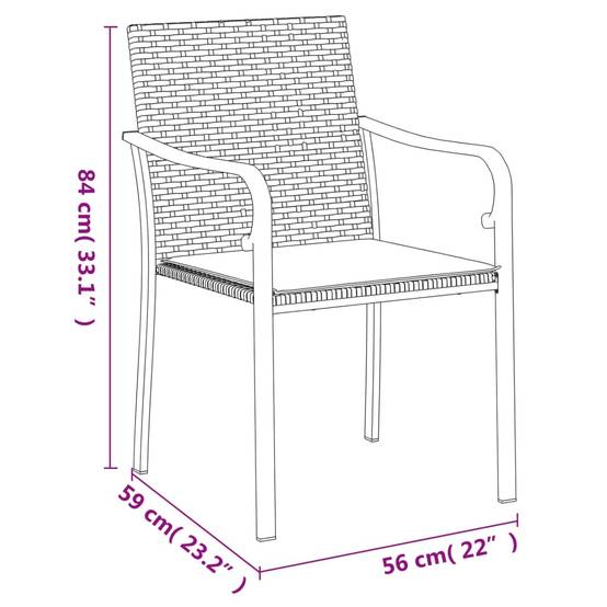 ComfortXL - Set bistrot de jardin 2 personnes résine tressée table verre pour balcon Marron – ComfortXL Outdoor Living - Image 10