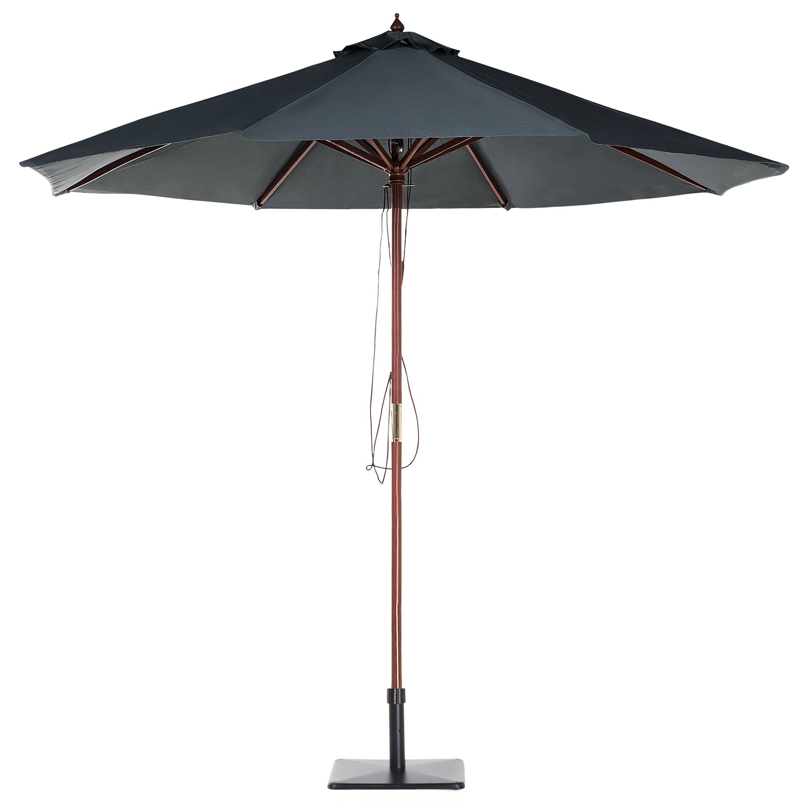 Beliani - Parasol droit Tissu Gris foncé TOSCANA - Beliani - Image 3