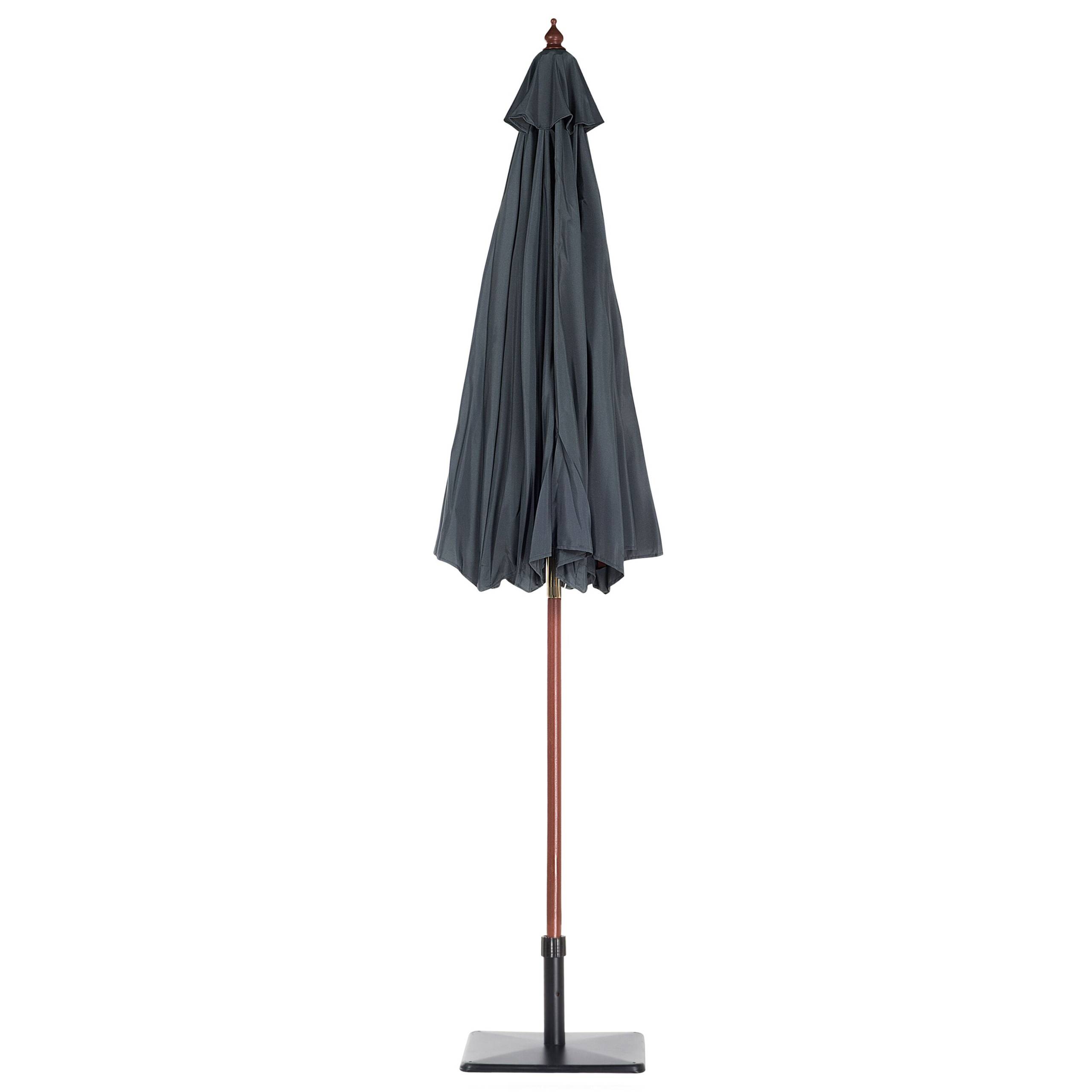 Beliani - Parasol droit Tissu Gris foncé TOSCANA - Beliani - Image 5
