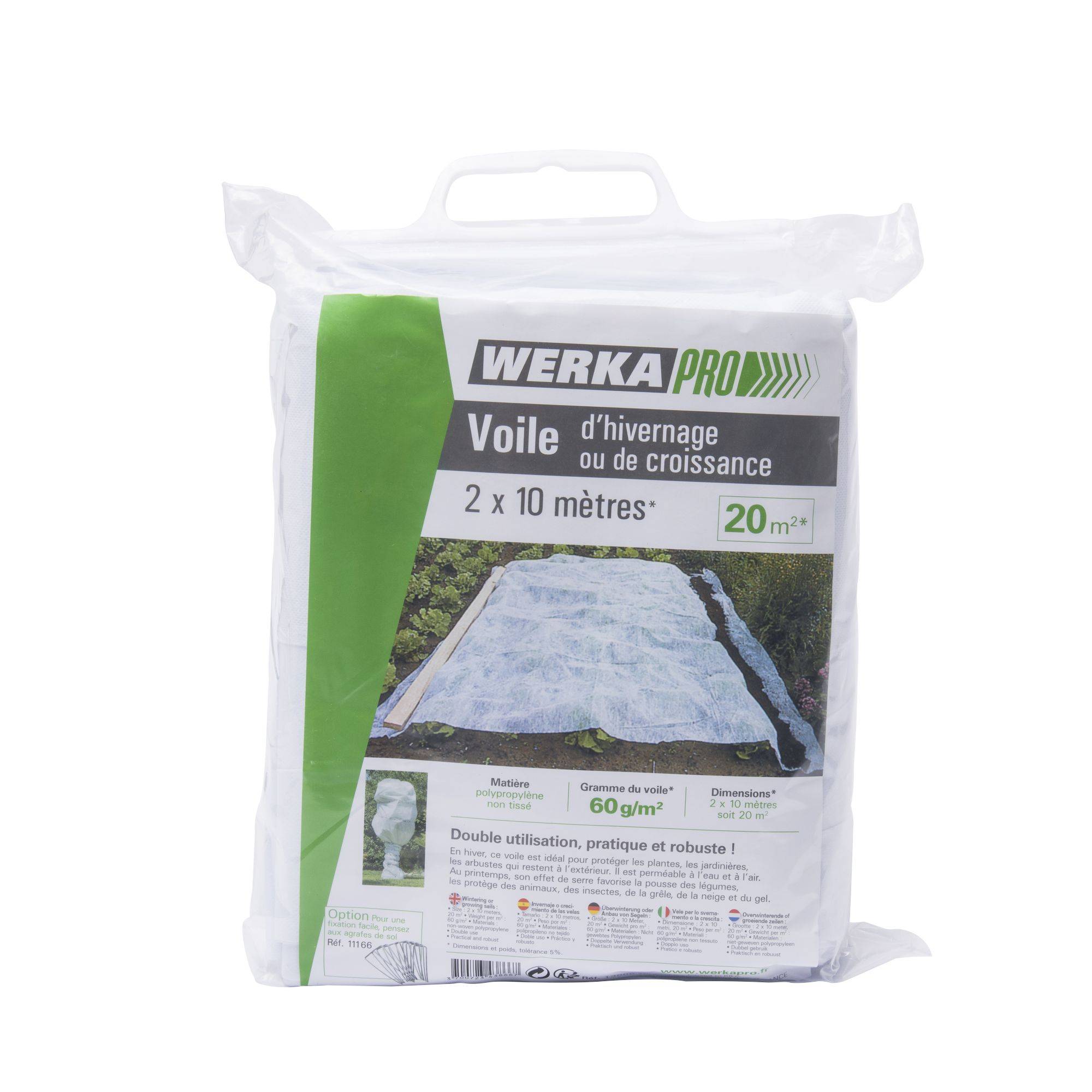 Voile d'hivernage blanc 60g-m2 WERKA PRO - 2 x 10m - Image 2