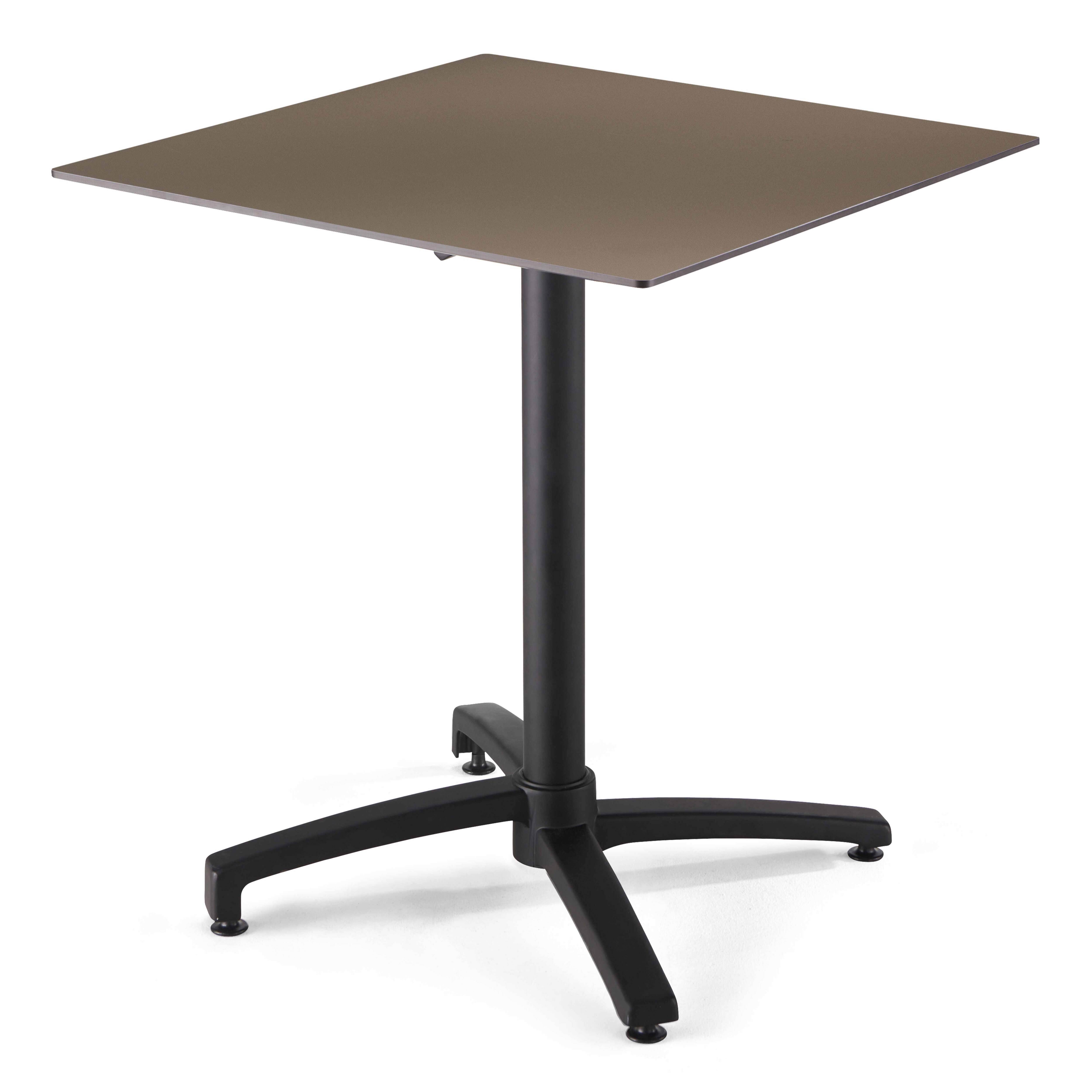 Oviala - Ensemble table 70 cm taupe et 4 chaises en métal taupe - Oviala - Image 4