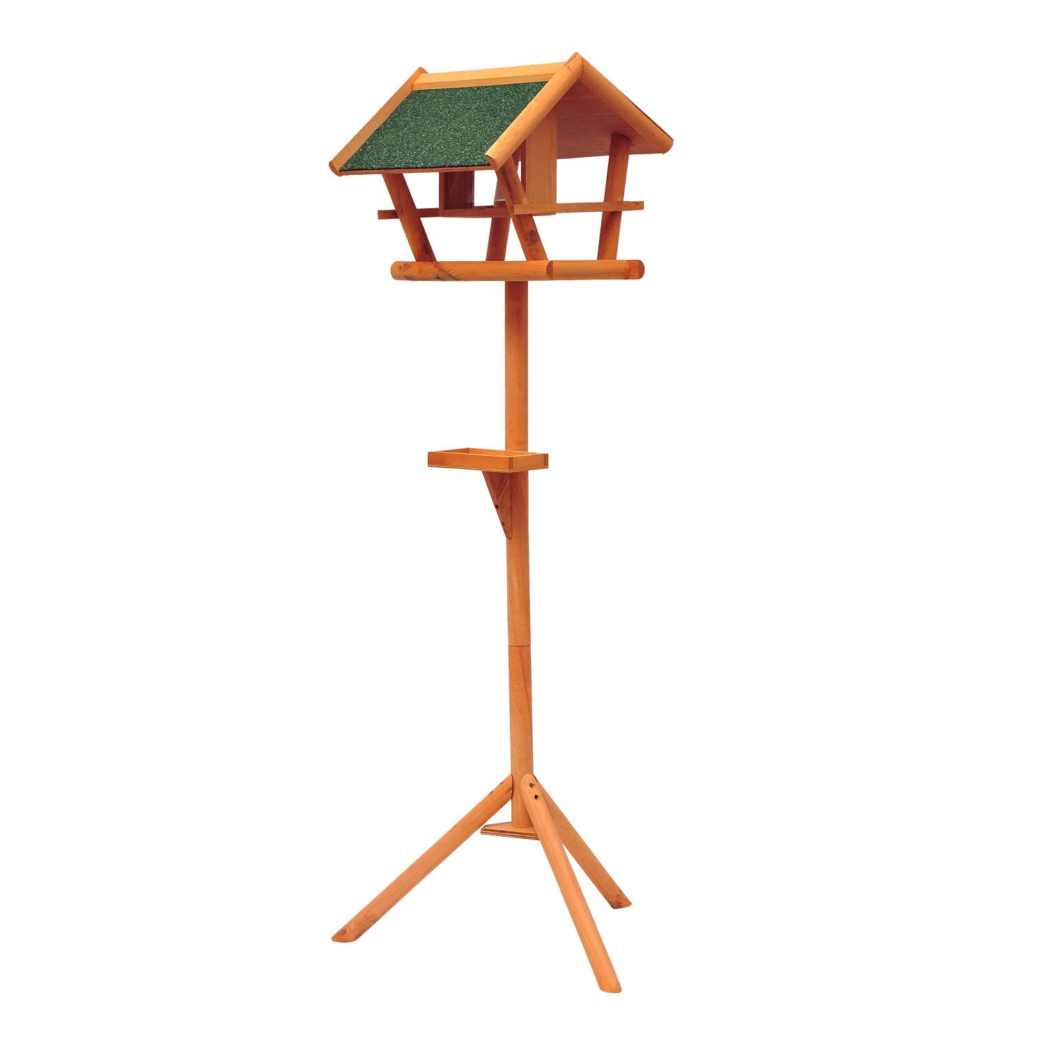 Sans Marque - Mangeoire pour oiseaux sauvages sur Pied Abris à oiseaux nichoir a Plateau Station a Oiseaux Bois pour Exterieur 150cm - Image 2