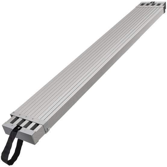 VEVOR Planche d'échafaudage télescopique alu 2.44-3.96m, largeur 317.5mm, charge 227kg, plate-forme antidérapante. - Image 1