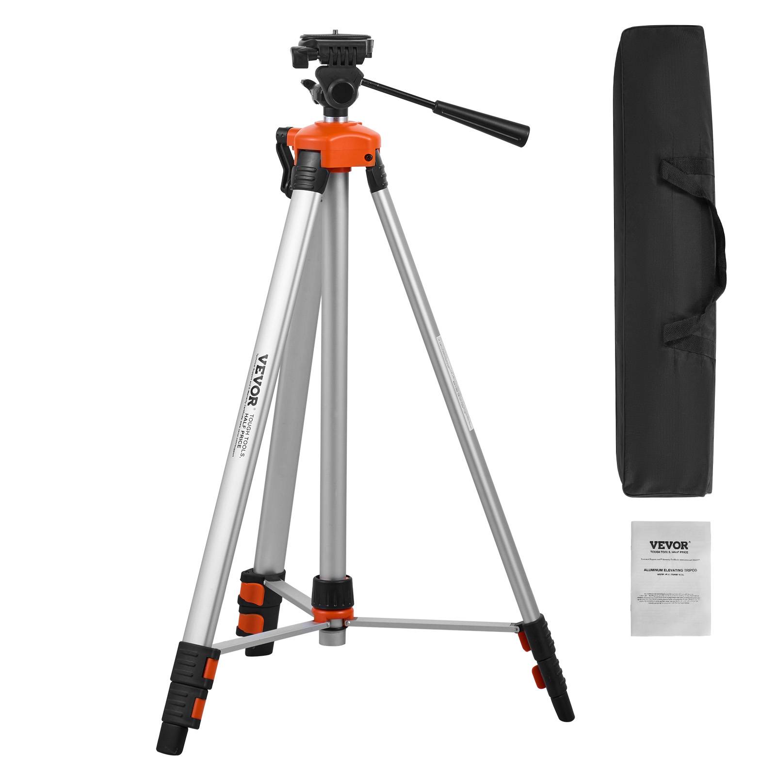 Vevor - VEVOR Trépied de Niveau Laser Filetage 1/4''-20 Réglable en Hauteur 695-1750 mm
