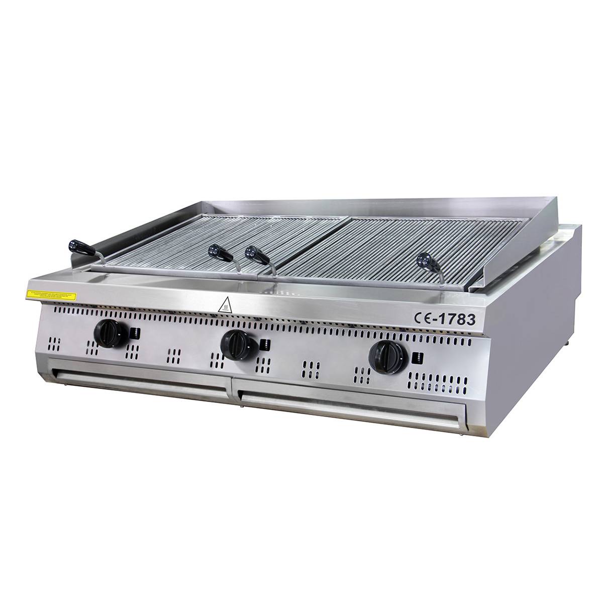 Premium Chargrill - 3 Zones - Triple - Prof. 90 cm - Gaz - Maxima