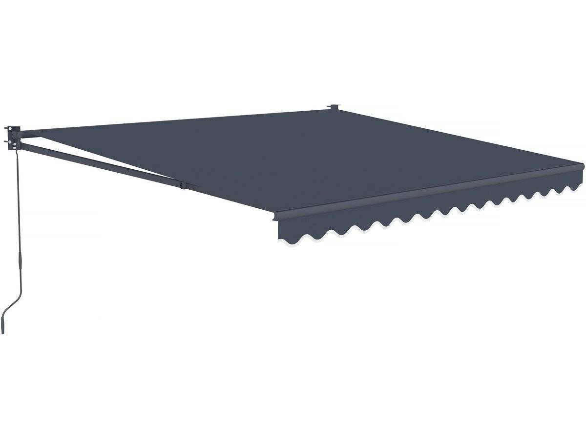 Habitat Et Jardin - Auvent Store Banne Rétractable En Aluminium 2,5 X 3 M "ombra 3" - Gris Anthracite -habitat Et Jardin - Image 1