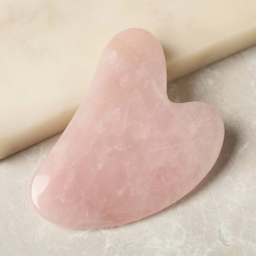 Gua Sha en Quartz Rose, Masseur Visage et Corps, Massage Facial Anti-Age, Stimule la circulation sanguine, Housse fournie - Sun&Sia - Image 8