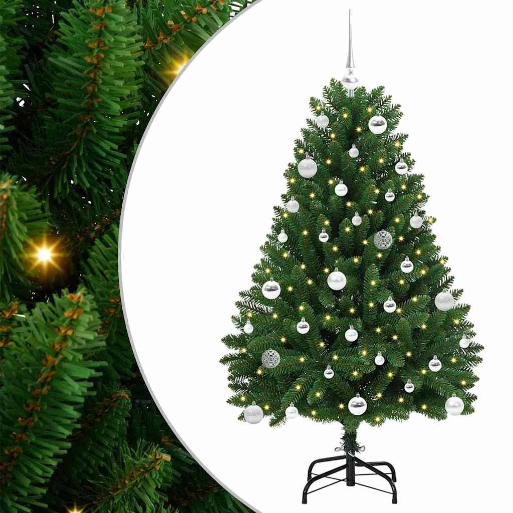 Sapin de Noël | Arbre de Noël artificiel avec 150 LED Vert 150 cm PVC et métal Maison Chic - Image 1
