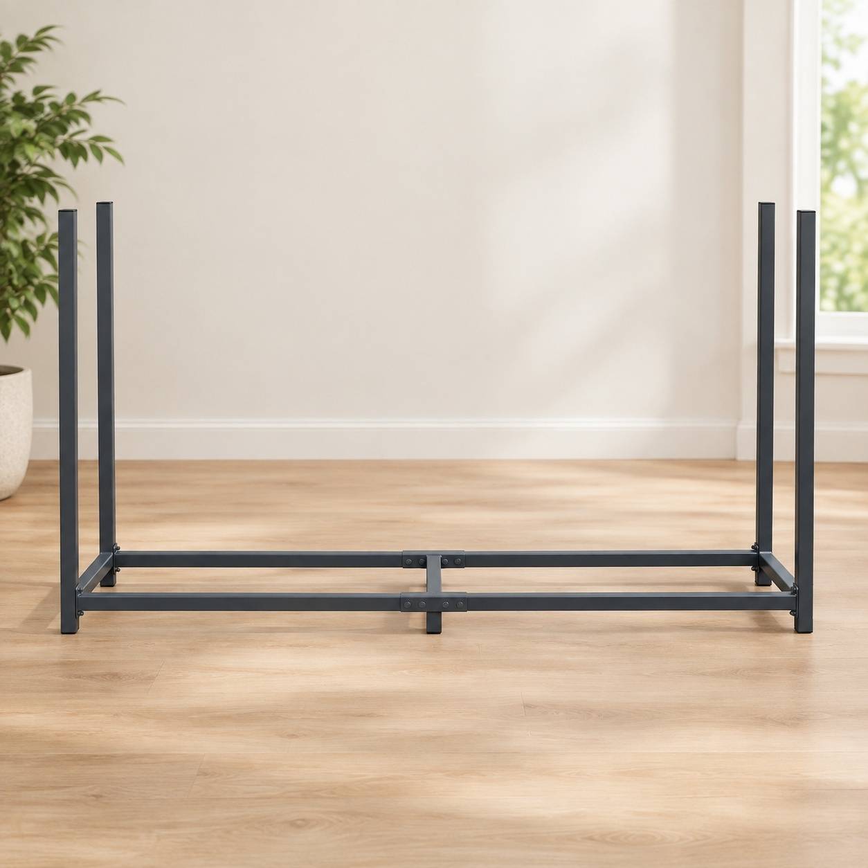 Support de Rangement pour Bûches en Acier avec Housse - Image 8