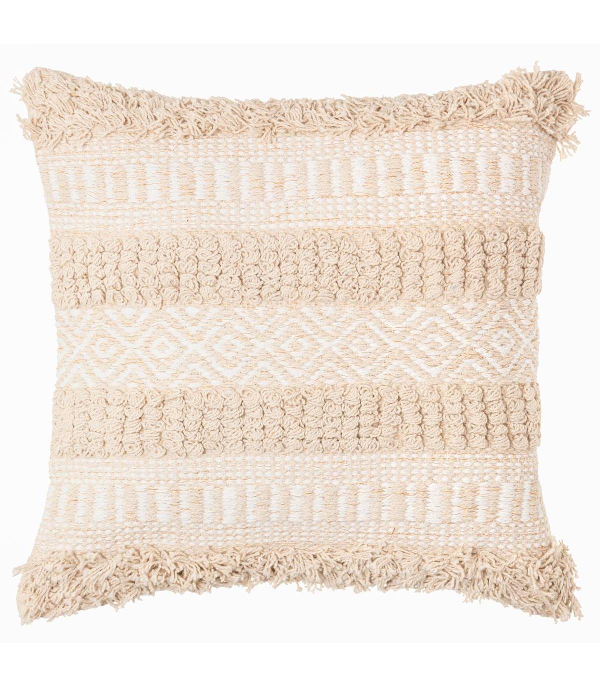 Coussin déhoussable en Coton Jacquard motif en relief 40 x 40 cm - Image 1